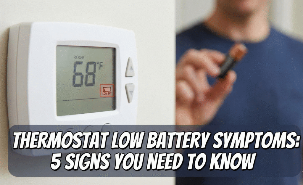 thermostat low battery symptoms
