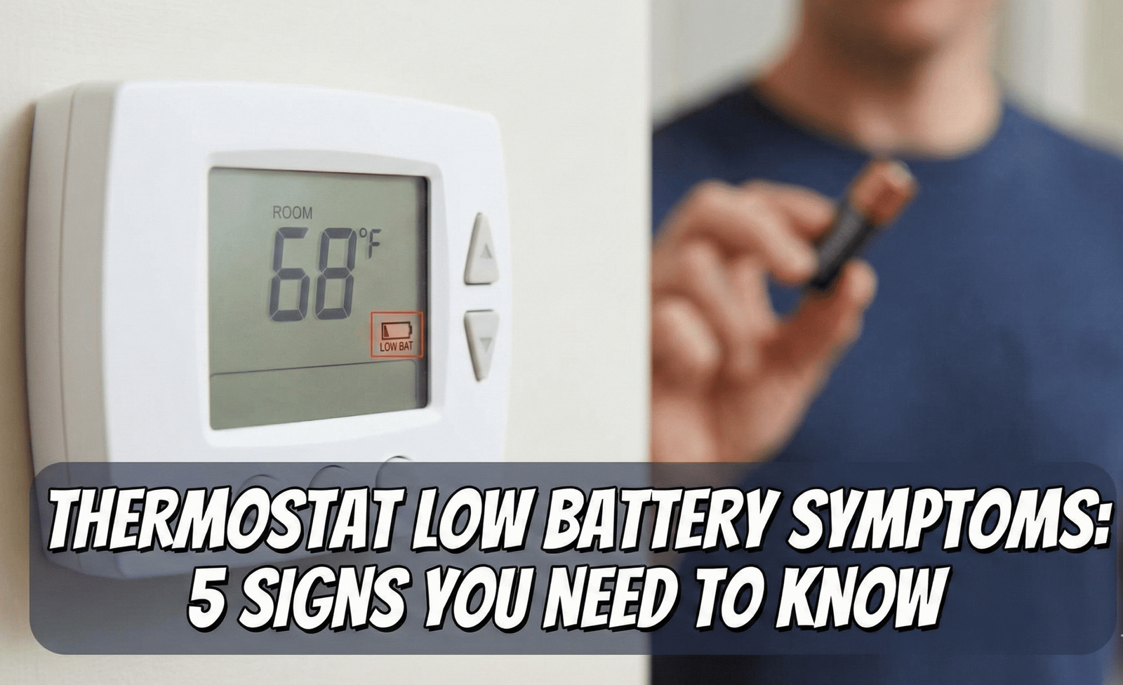 thermostat low battery symptoms