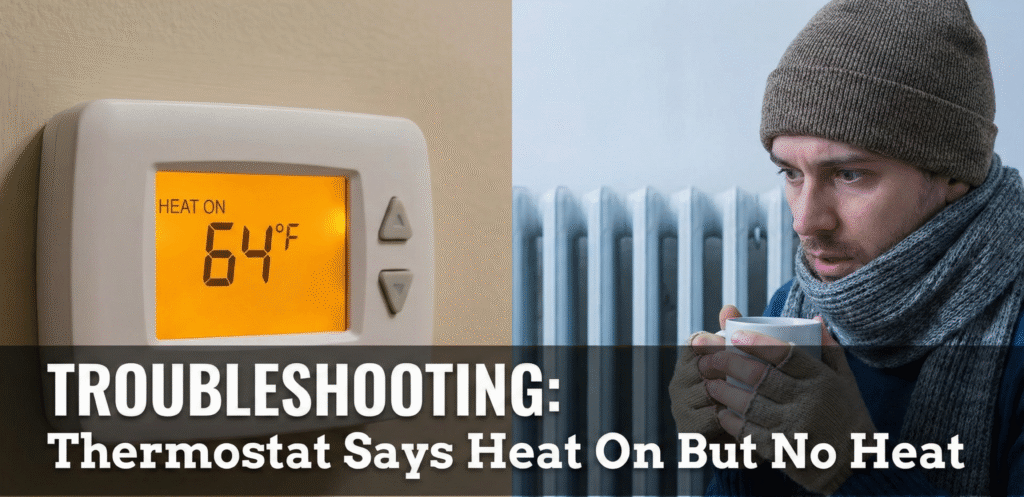 thermostat says heat on but no heat