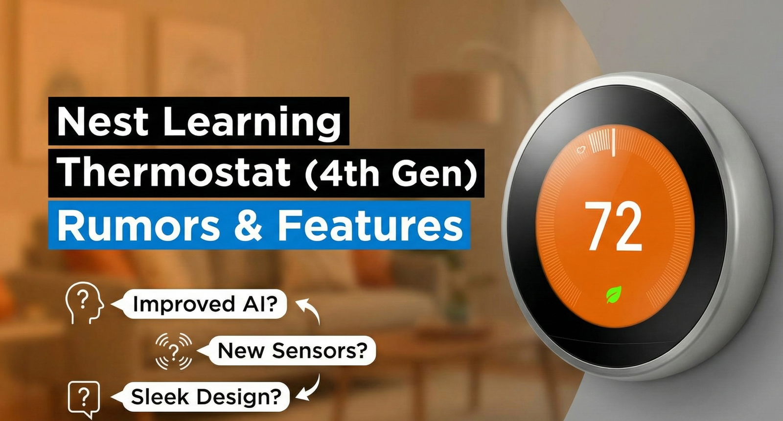 Google Nest Learning Thermostat 4th Gen mounted on a wall