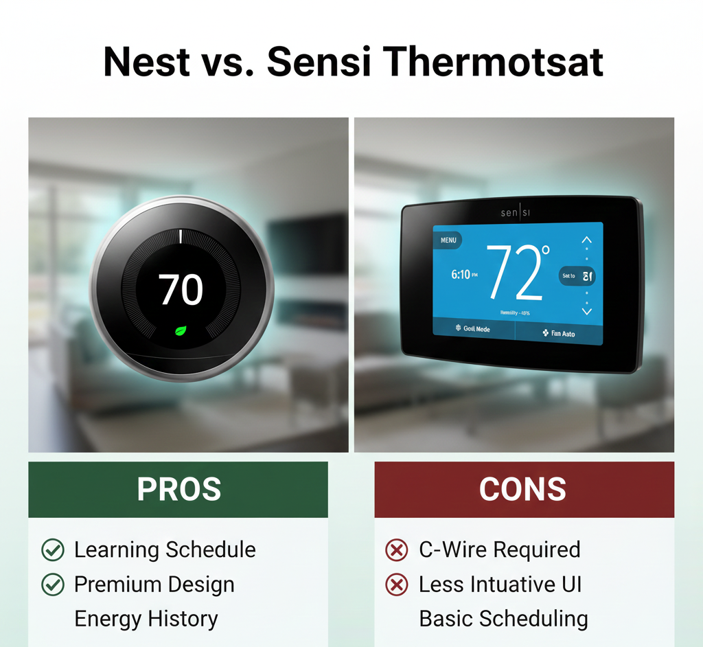 Google Nest Learning Thermostat vs Emerson Sensi Touch