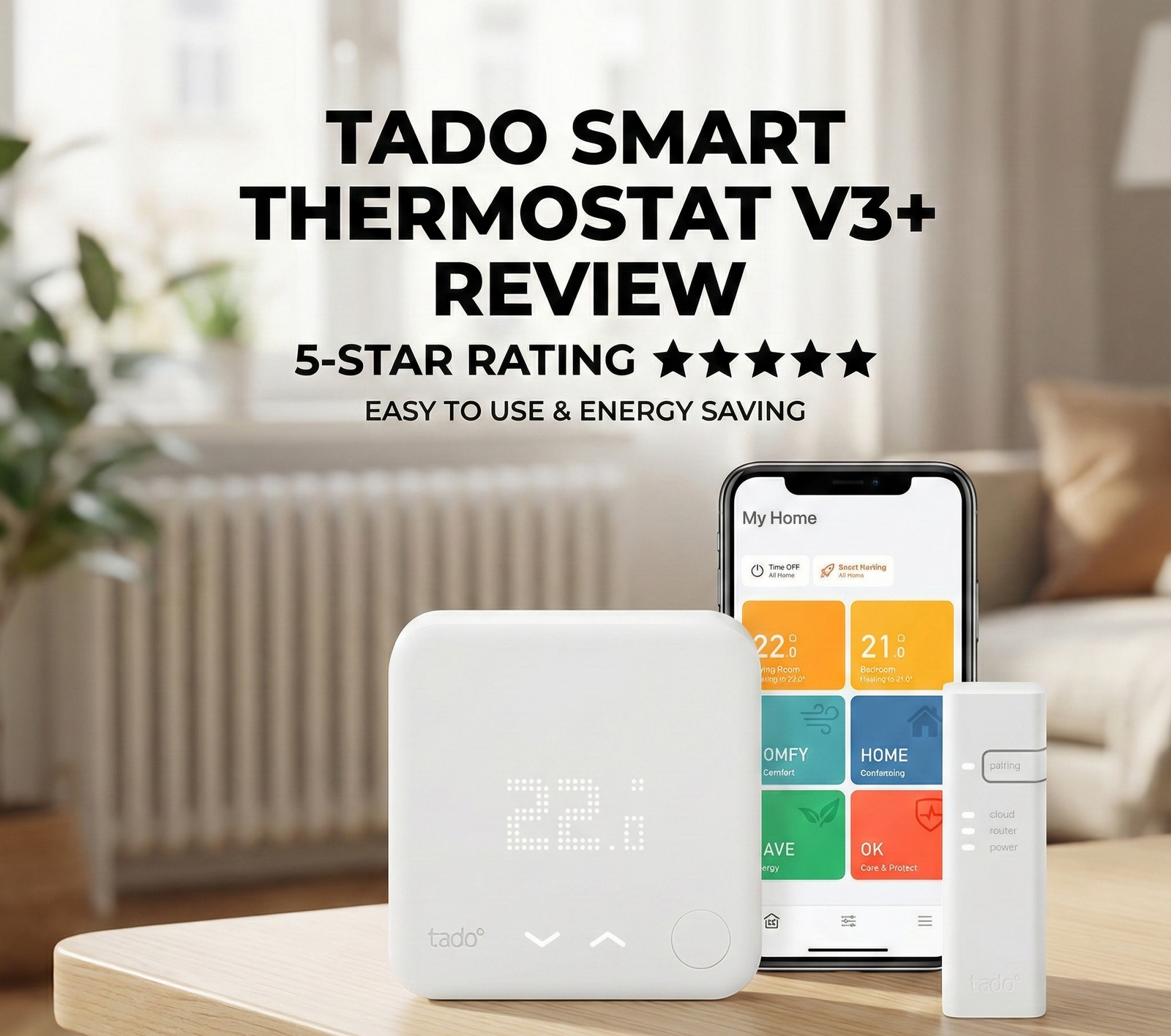 Tado Smart Thermostat V3+ on wall