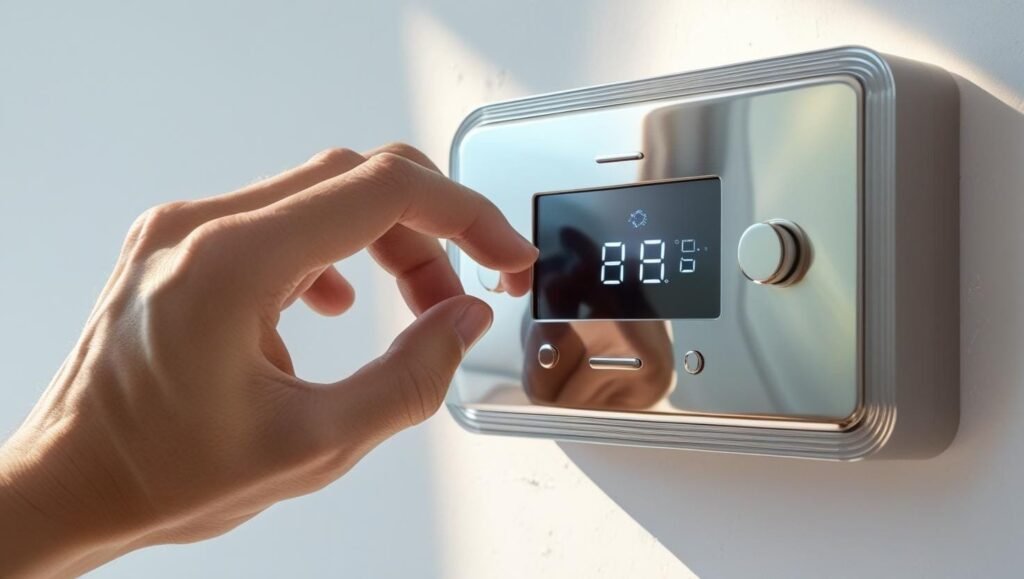 thermostat in a wall